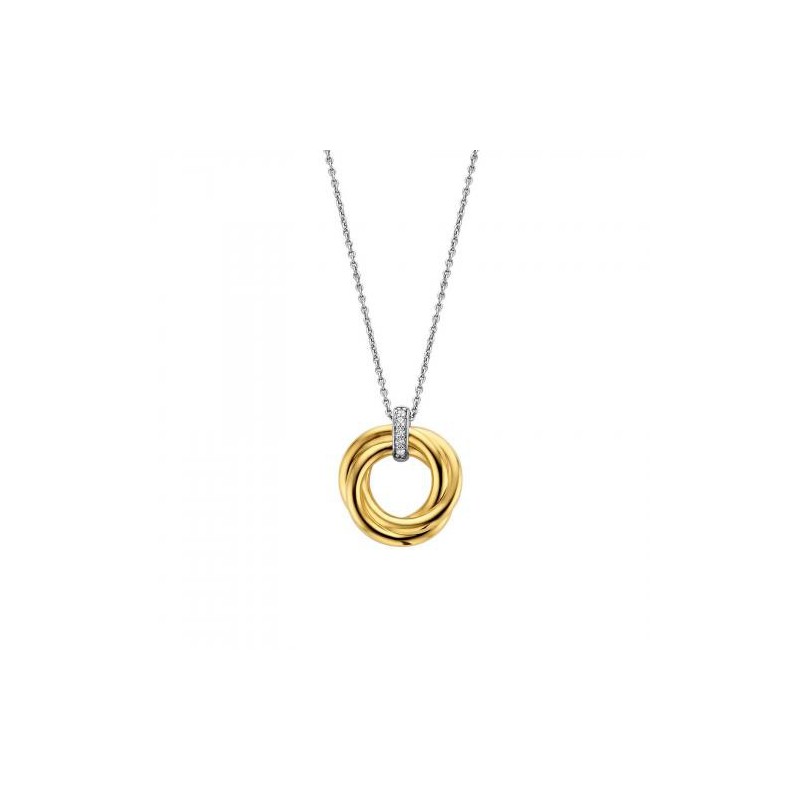 Collier Torsadé en Argent Doré Rhodié Graudons Femme TI SENTO