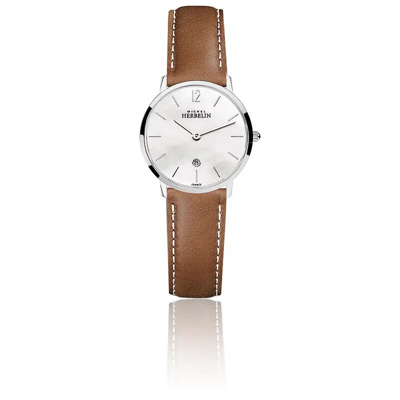 Montre Femme Michel Herbelin Collection CITY Bracelet en Cuir