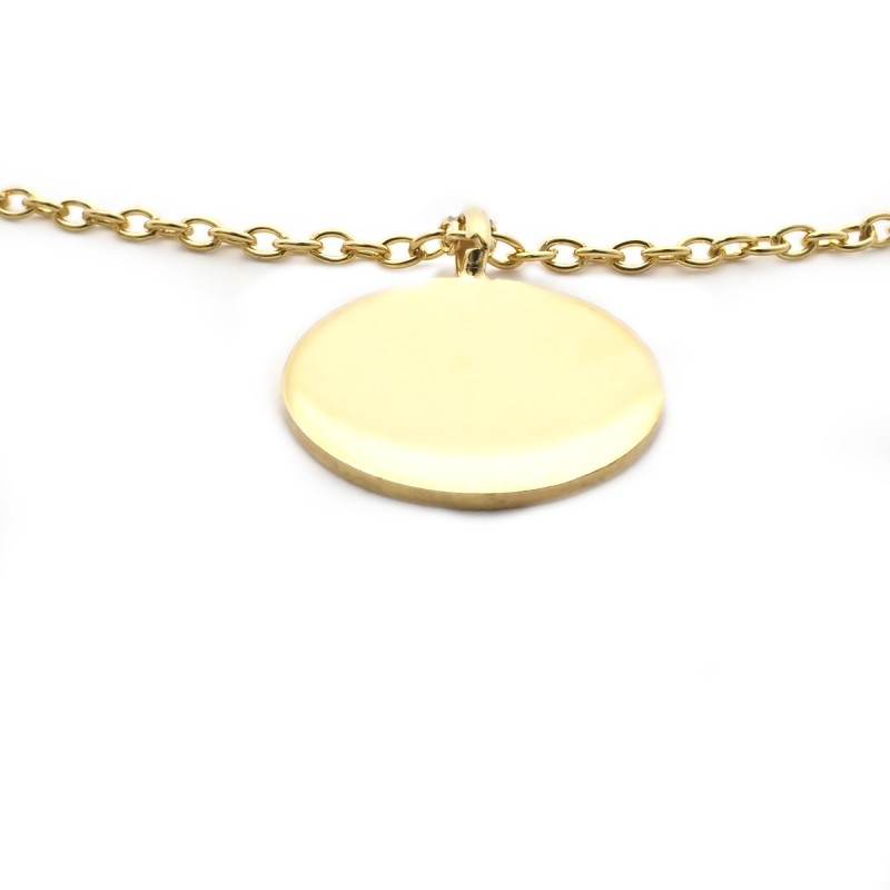 Bracelet femme Carador disque collection graphique en or jaune 375/000 232BR