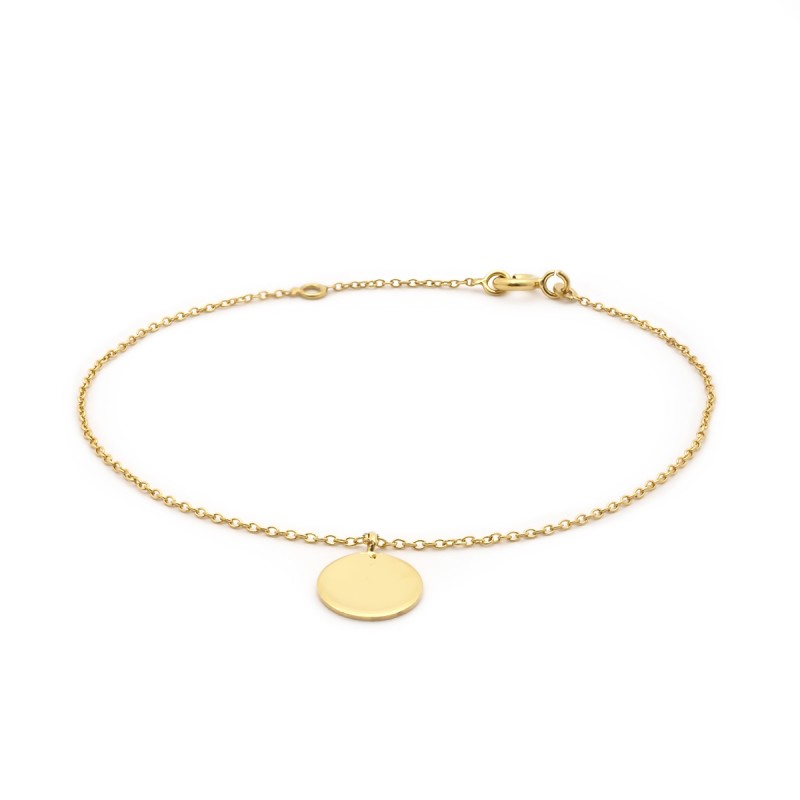 Bracelet femme Carador disque collection graphique en or jaune 375/000 232BR