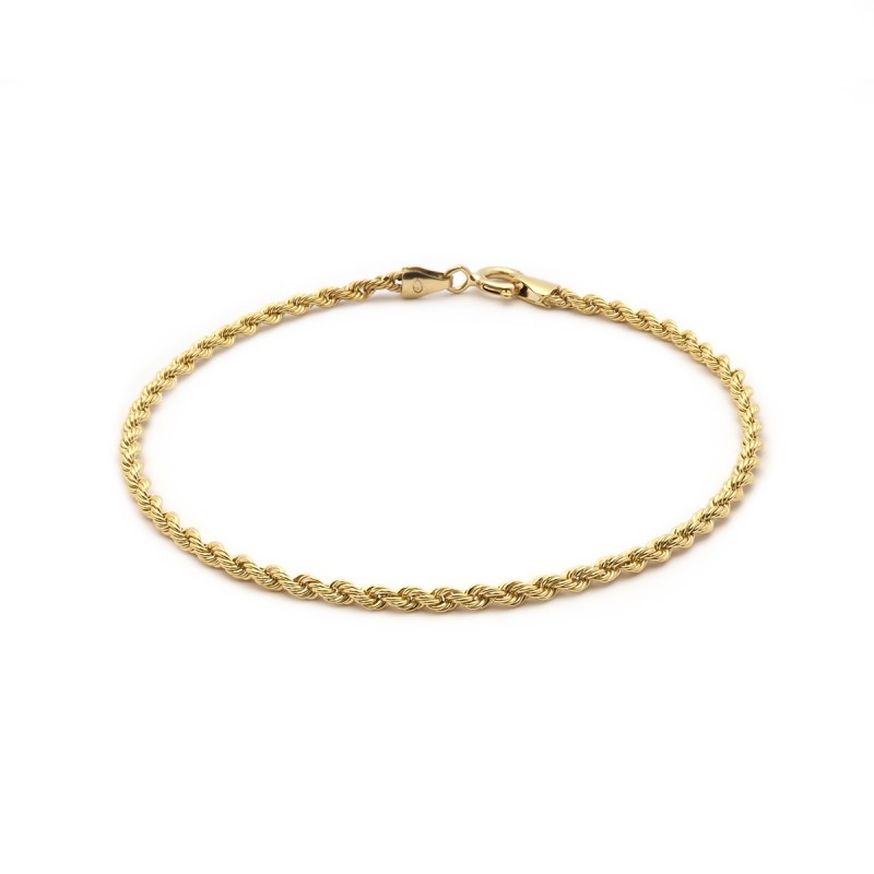 Bracelet Carador maille corde en or jaune 375/000