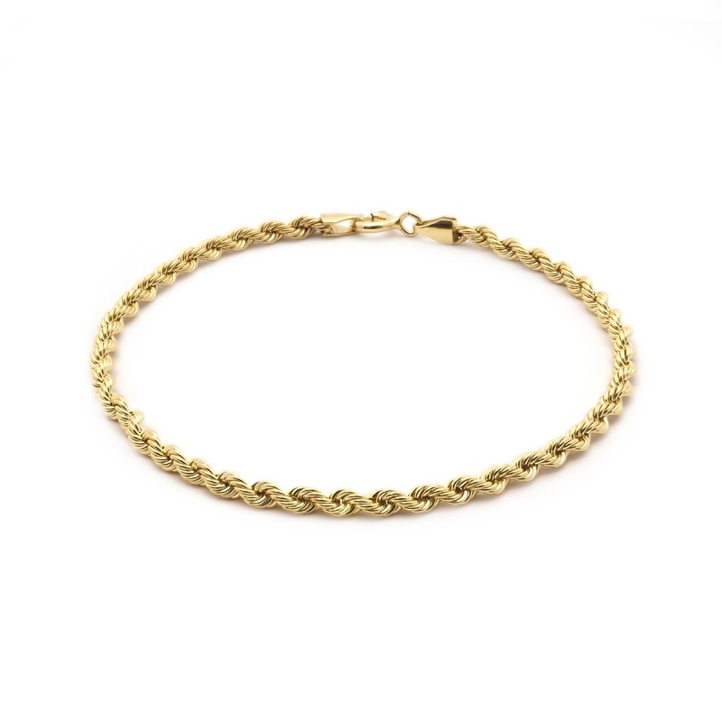 Bracelet Carador Maille corde en or jaune 9 carats