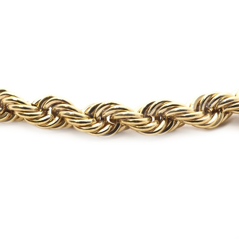 Bracelet Carador or 375/000 maille corde