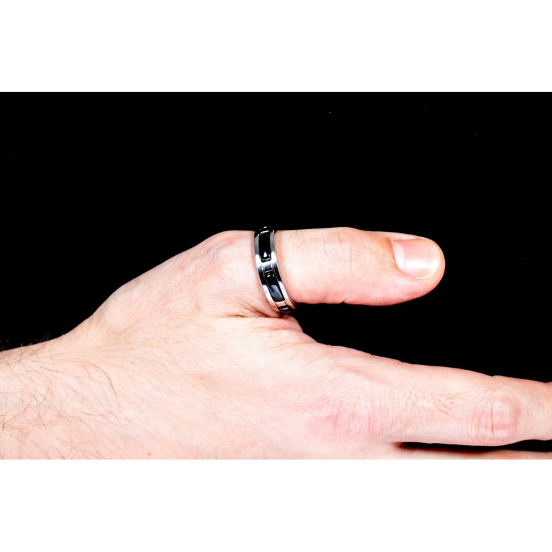 Phebus - Bague Acier et Céramique