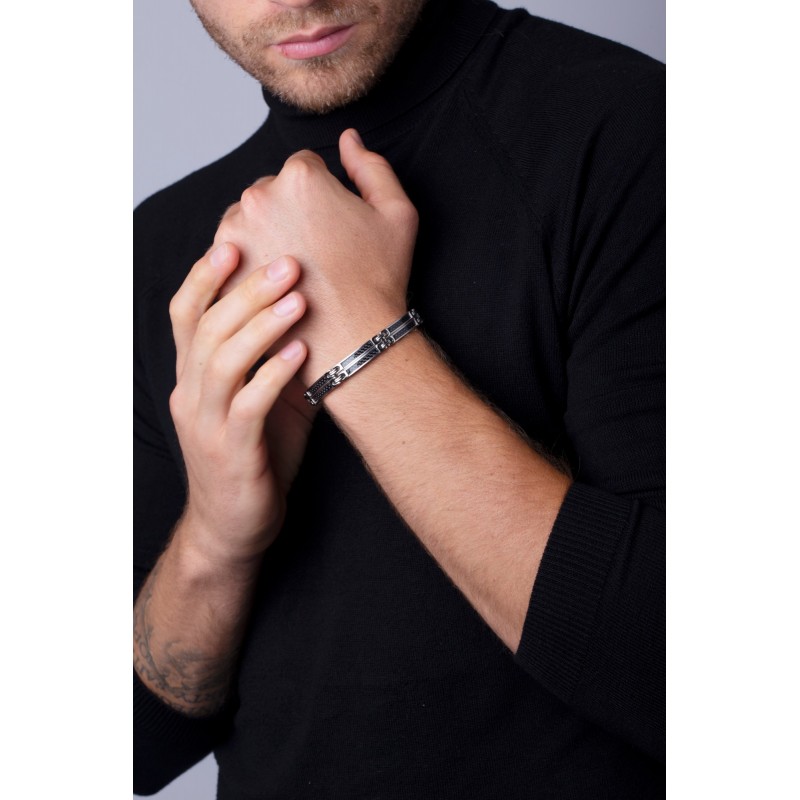 Phebus - Bracelet Acier et carbone