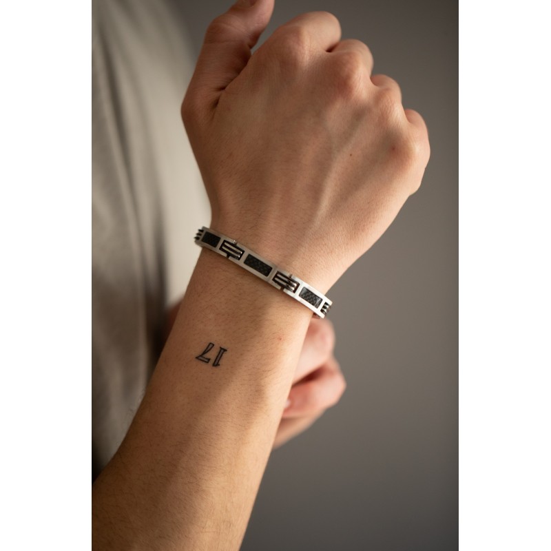 Bracelet phebus acier et carbone