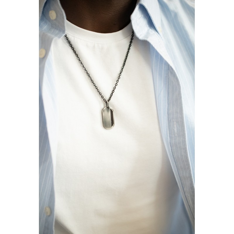 Collier Homme PHEBUS en Acier Noir