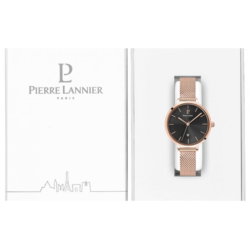 Montre Femme Pierre LANNIER Collection ECHO Bracelet en Acier Doré Rose