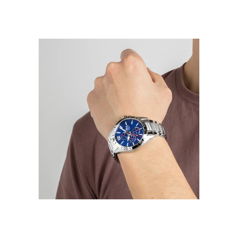 Montre Homme LOTUS Bracelet en Acier Cadran Bleu