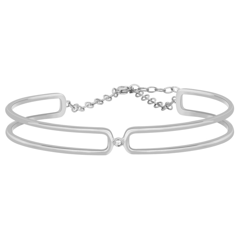Bracelet Femme LA GARCONNE en Argent et Diamant Collection Etat d'Ame