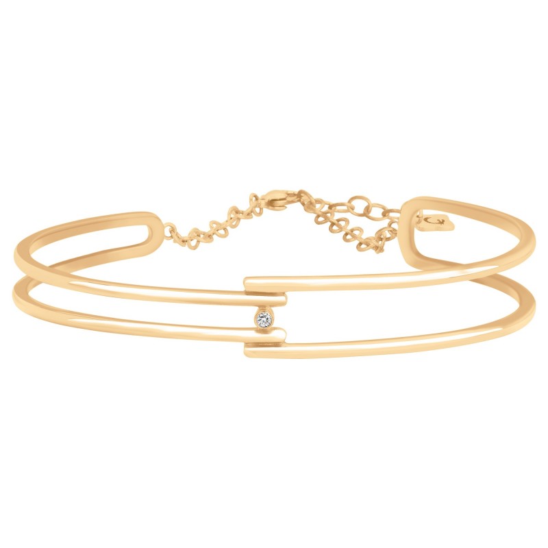 Bracelet Femme LA GARCONNE en Plaqué Or et Diamant Collection DELICATE ENTREVUE