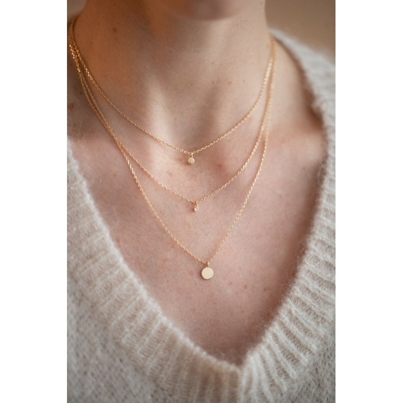 Collier Femme LA GARCONNE en Plaqué Or et Diamant Collection Etat d'Ame