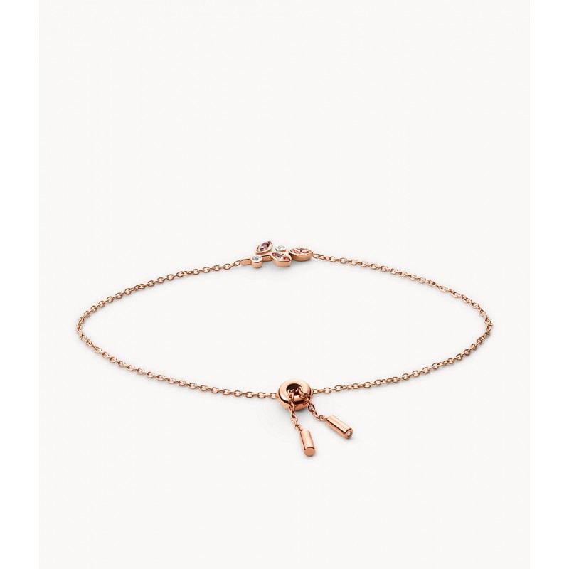 Bracelet Fossil Georgia Pink blooms doré rose