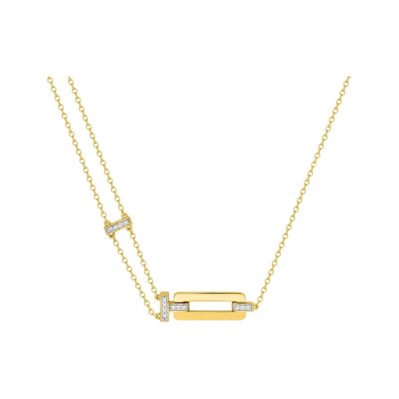 Collier Femme Guy Laroche plaqué or et oxydes de zirconium