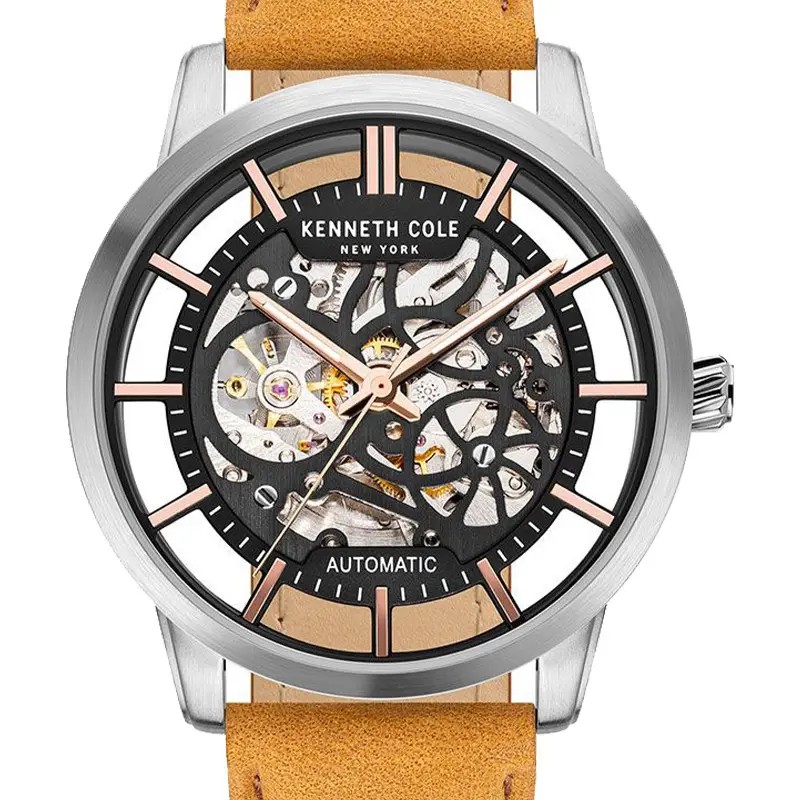 Montre Homme Kenneth Cole Bracelet en Cuir Jaune Collection PRENIUM SPORT