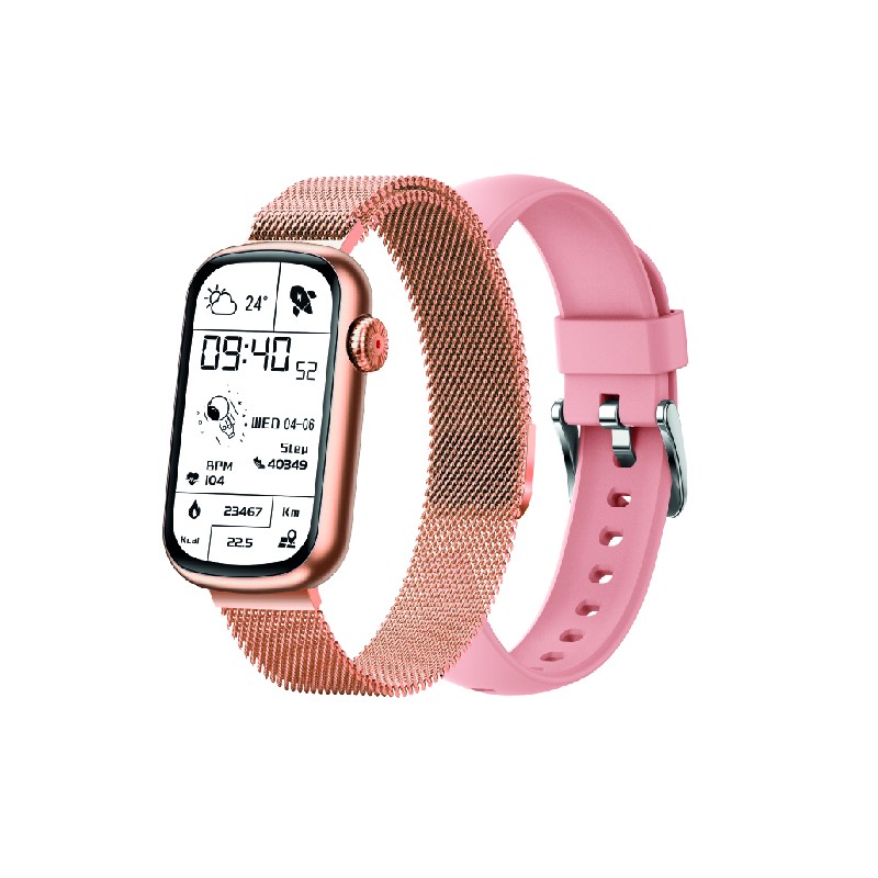 Montre Connectée Mixte Smarty Collection Allure et ses deux bracelet interchangeables