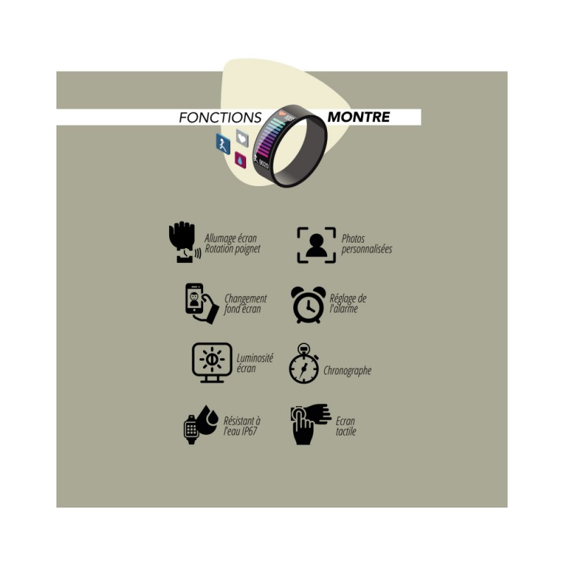 Montre connectée lifestyle rose Smarty 2.0