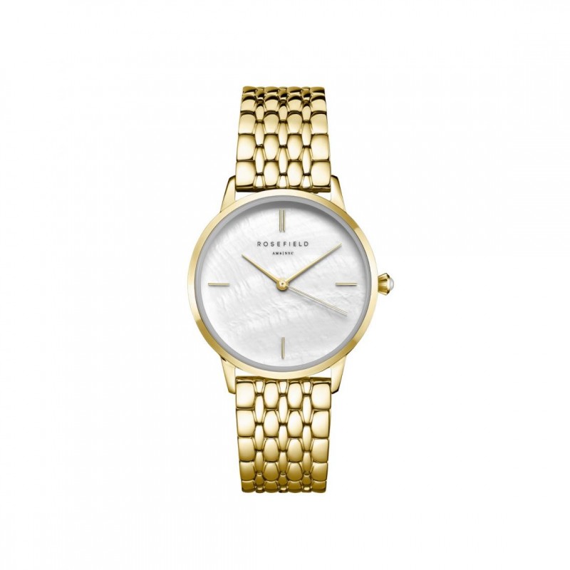 Montre Femme Rosefield Collection Pearl Edit Bracelet en Acier Doré
