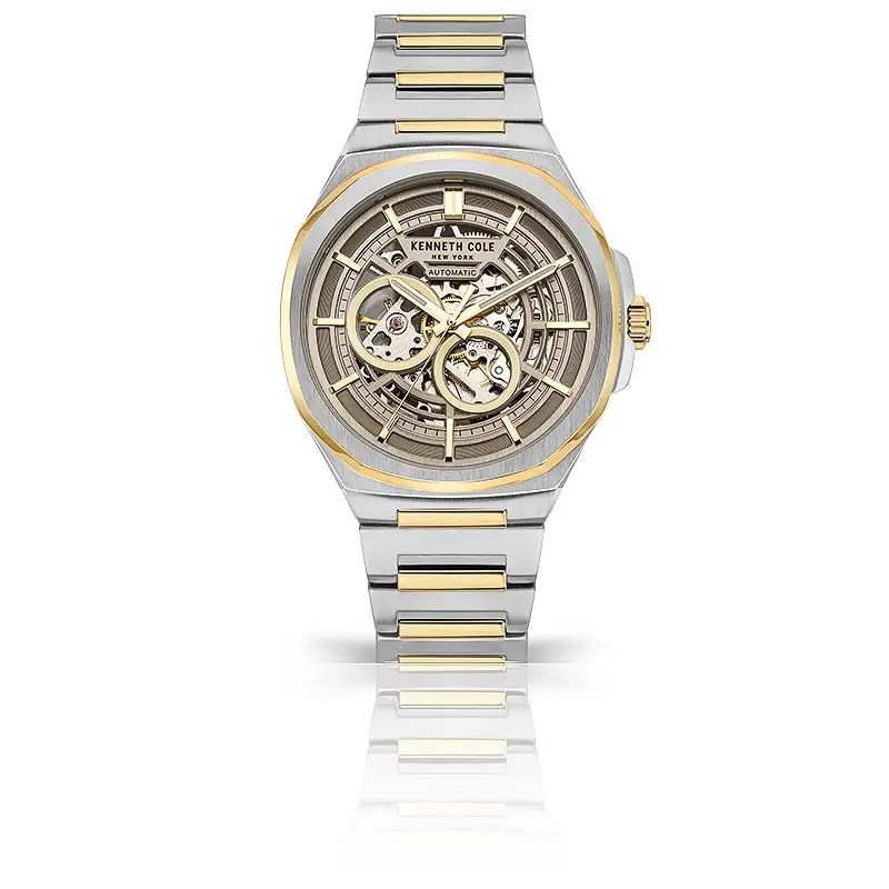 Montre Homme Kenneth Cole Collection Auto Argent Or