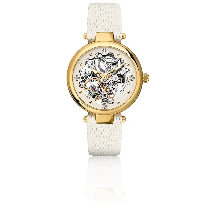 Montre Femme Kenneth Cole Collection Classic Bracelet en Cuir Blanc