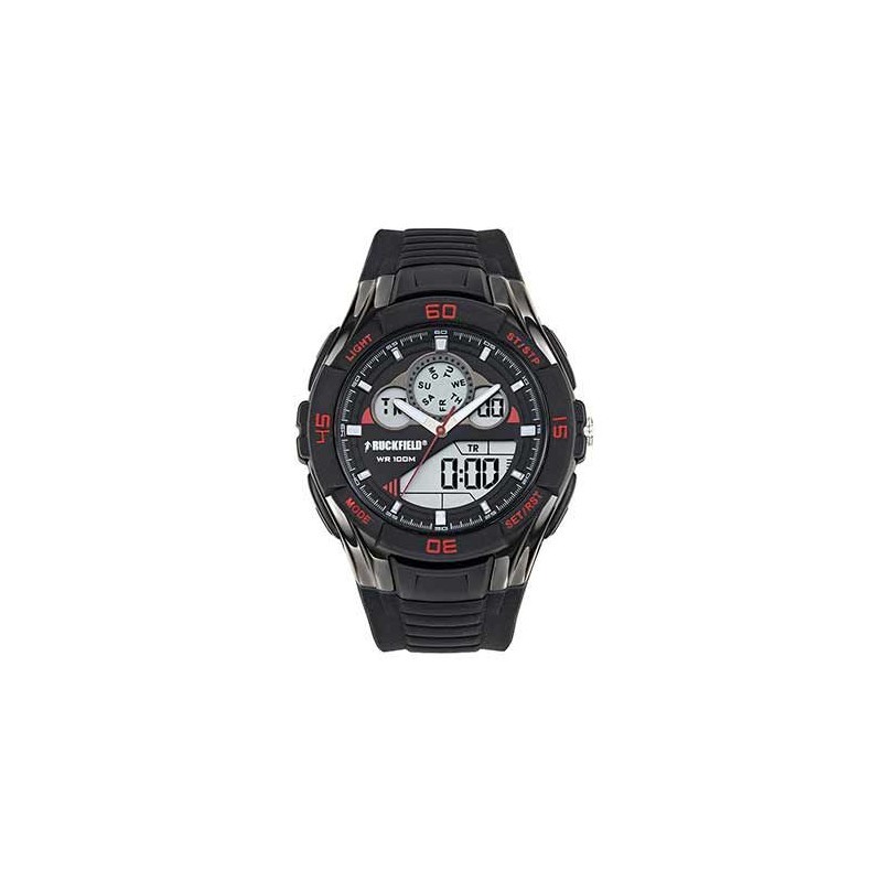 Montre Homme Ruckfield résine et silicone noirs
