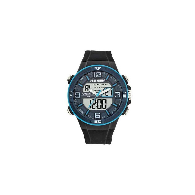 Montre Homme Ruckfield résine et silicone noirs