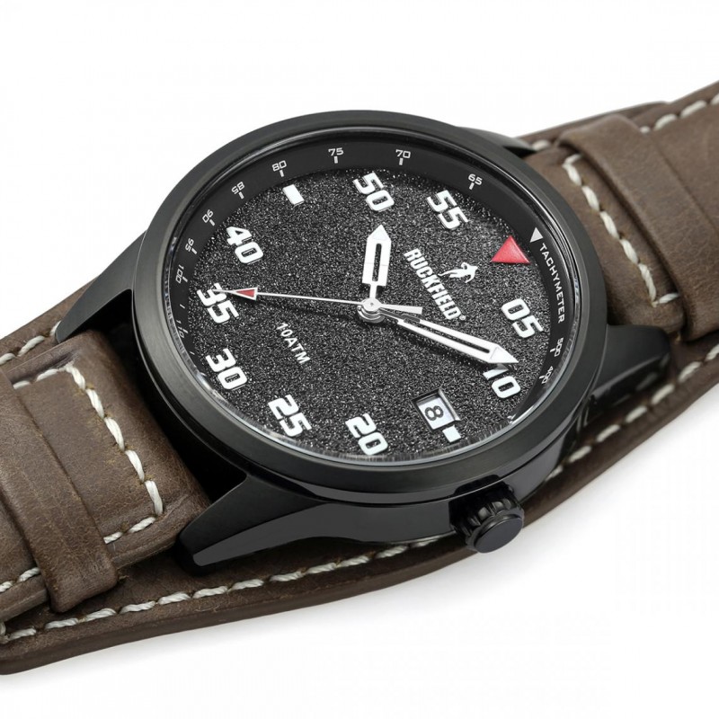 Montre Homme Ruckfield noire et marron