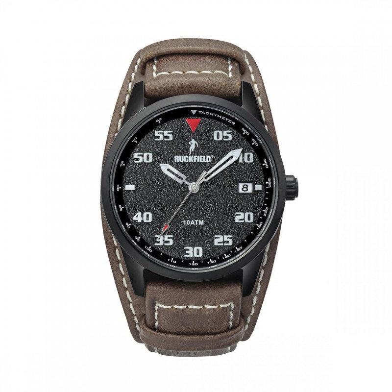 Montre Homme Ruckfield noire et marron
