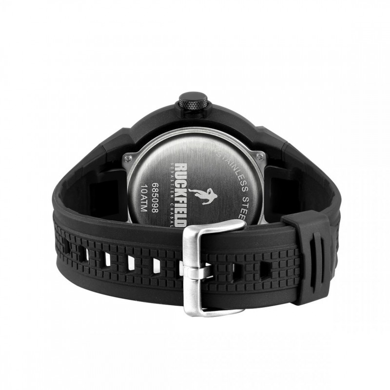 Montre Homme Ruckfield résine et silicone noirs