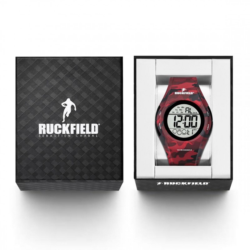Montre Homme rouge Ruckfield résine et silicone