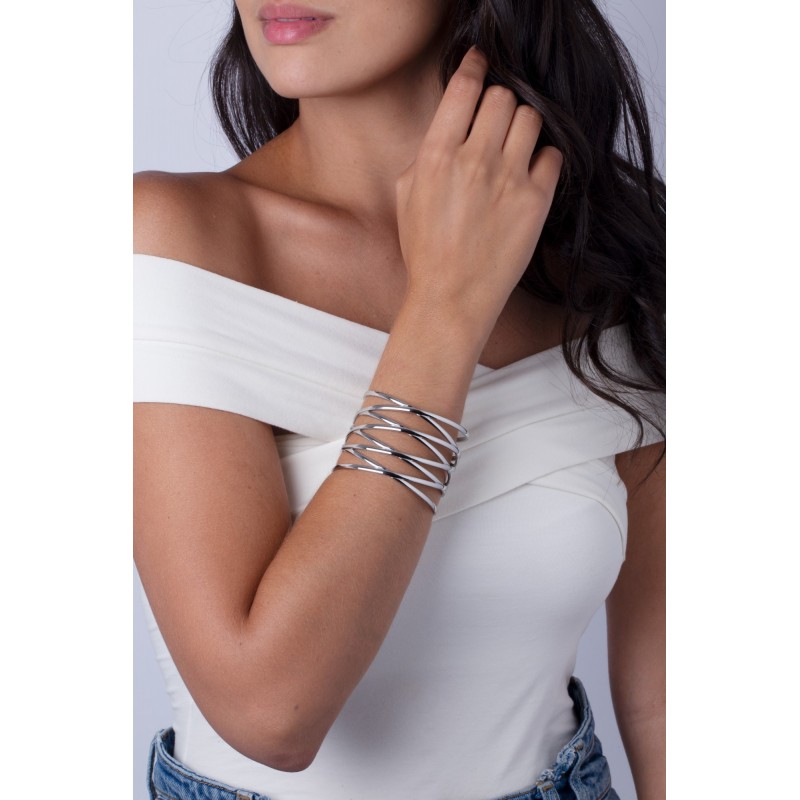 Manchette Amporelle croisillons en acier argenté