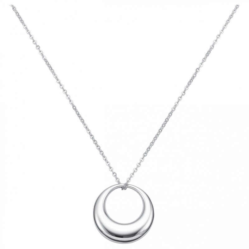 Collier Amporelle en acier argenté