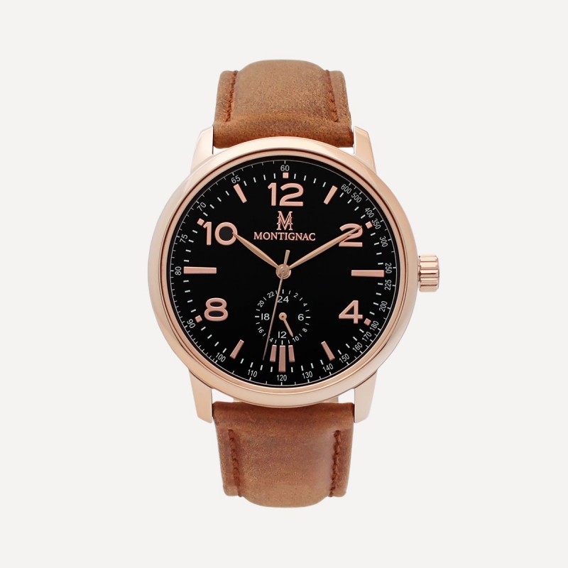 Montre Montignac cuir marron