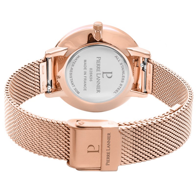 Montre Femme Pierre LANNIER Collection Elara Bracelet en Acier Doré Rose