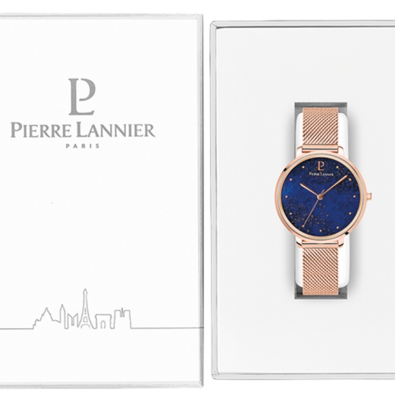Montre Femme Pierre LANNIER Collection Elara Bracelet en Acier Doré Rose