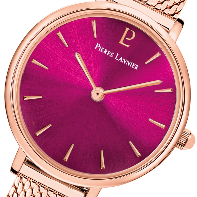 Montre Femme Pierre LANNIER Nova en acier doré rose