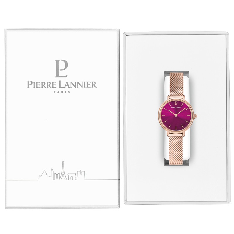 Montre Femme Pierre LANNIER Nova en acier doré rose