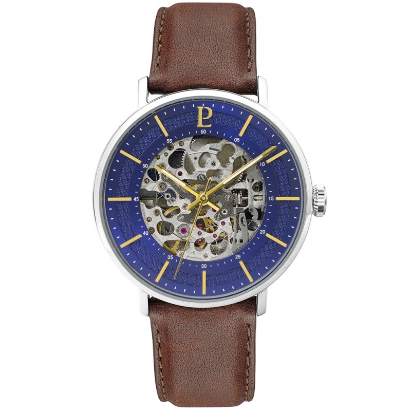 Montre Pierre Lannier Automatic collection Gaius bracelet cuir marron