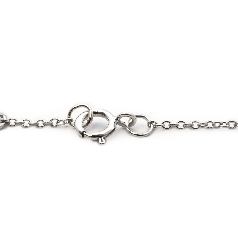 Bracelet Carador cercle or blanc 375/000 et diamant 0,03 cts