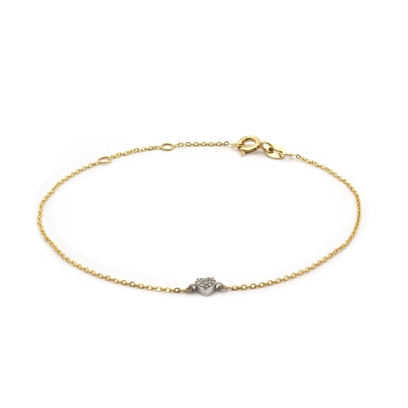 Bracelet Cœur Carador 8 diamants 0,03 cts