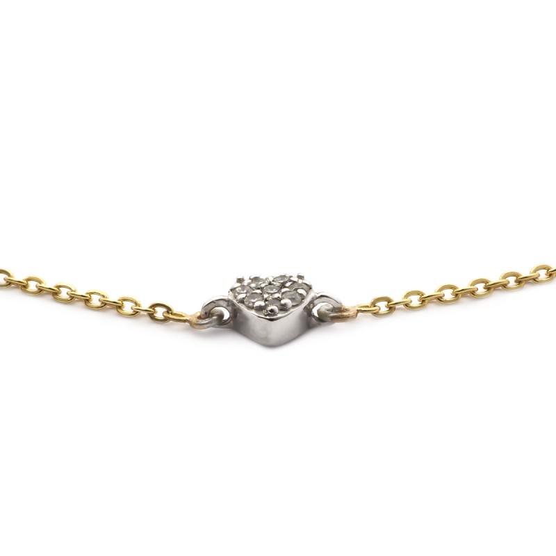 Bracelet Cœur Carador 8 diamants 0,03 cts