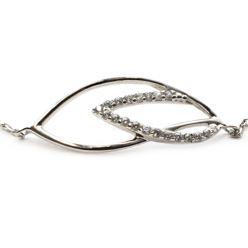 Bracelet femme or blanc