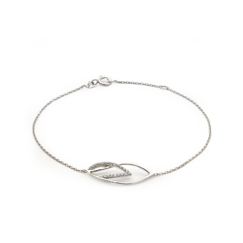 Bracelet femme or blanc