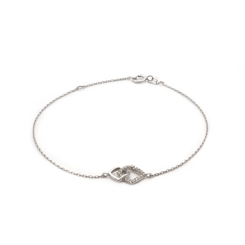 Bracelet or blanc pour femme