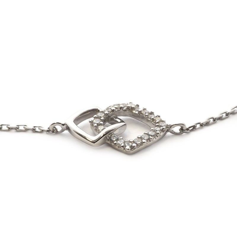 Bracelet or blanc pour femme