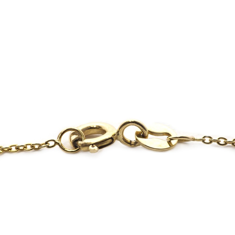 Bracelet en or jaune 375/000 et oxydes de zirconium motif cercle