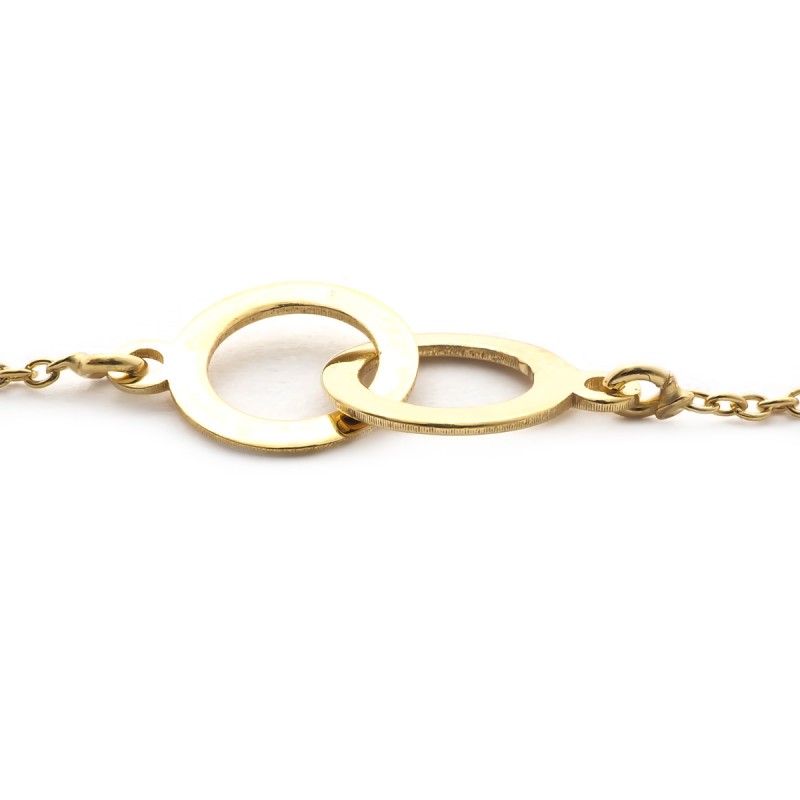 Bracelet femme Carador disques collection graphique en or jaune 375/000 164BR