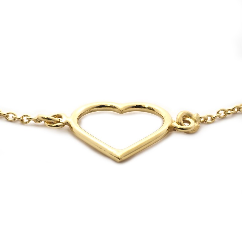 Bracelet femme Carador Coeur collection minimaliste en or jaune 375/000