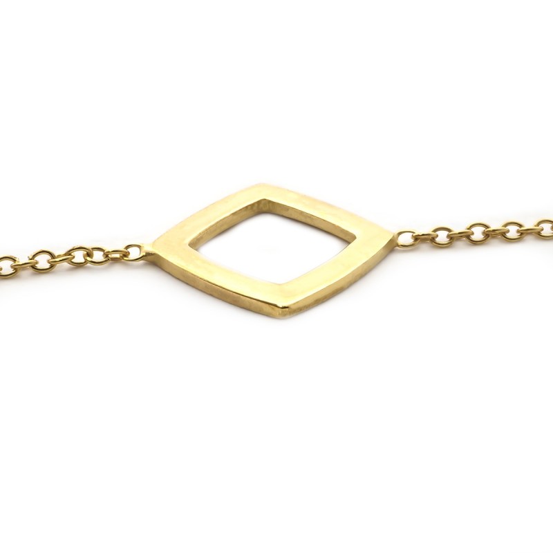 Bracelet femme Carador Carré collection graphique en or jaune 375/000 346BR