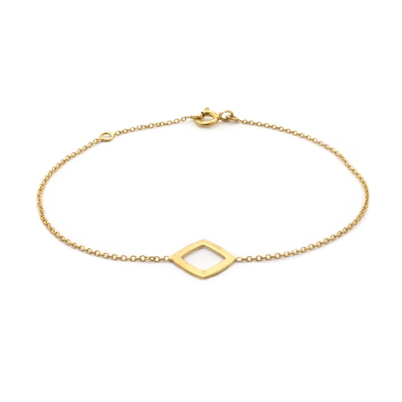 Bracelet femme Carador Carré collection graphique en or jaune 375/000 346BR